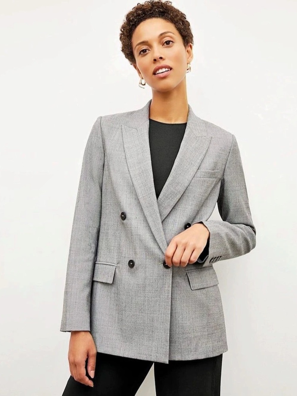 MM.LaFleur The O'Hara Boyfriend Blazer - Sharkskin Size 0 Like New